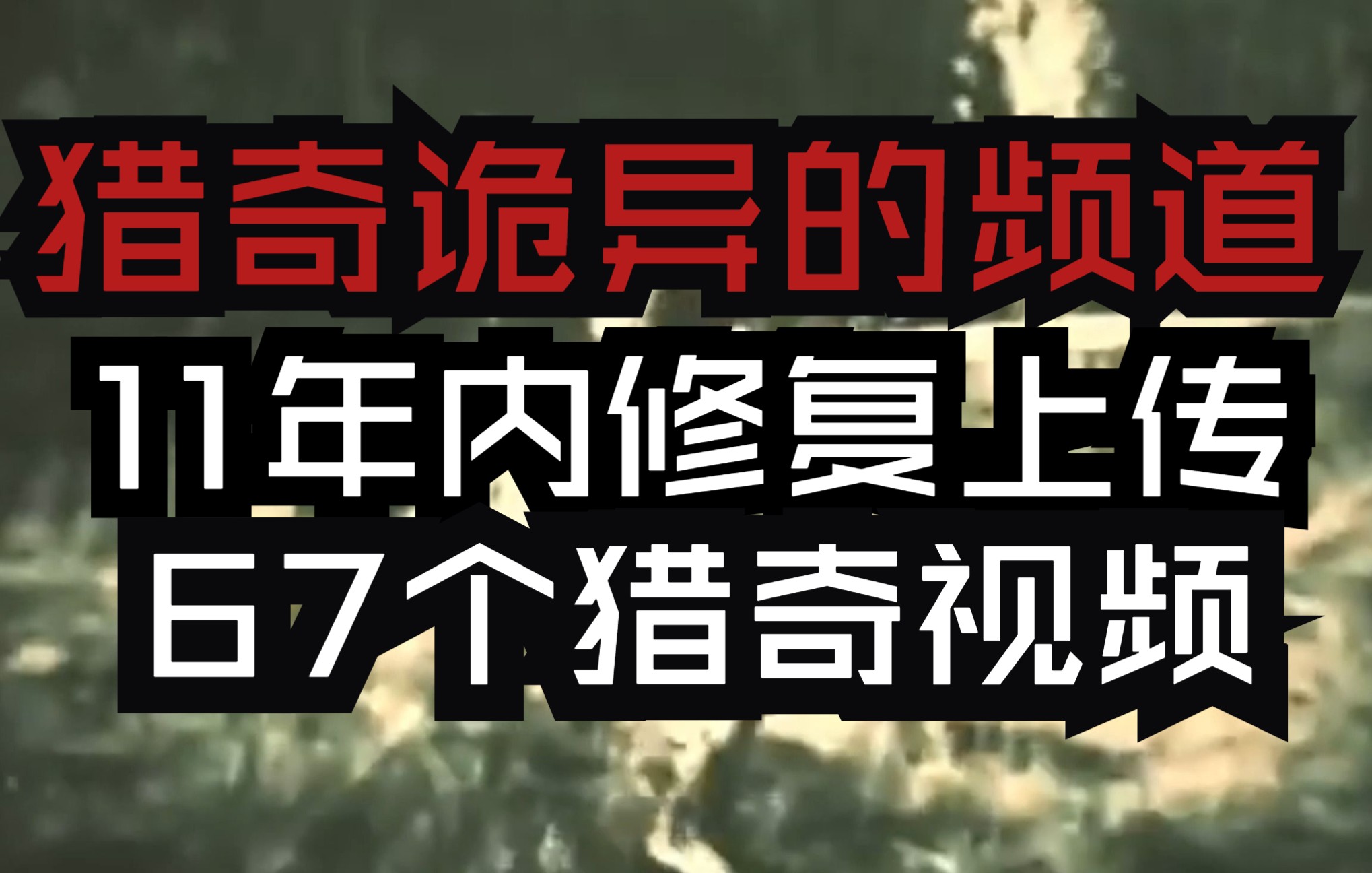 [图]11年内修复上传67个猎奇视频的诡异频道