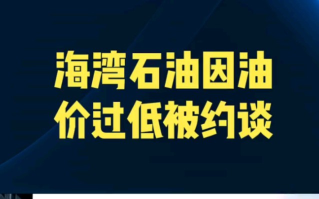 海湾石油因油价过低被约谈哔哩哔哩bilibili