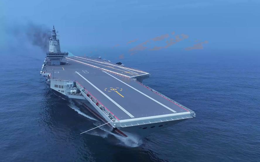 蛟龙入海 中国海军003型航母福建舰cv-18号4k60帧画面高清混剪