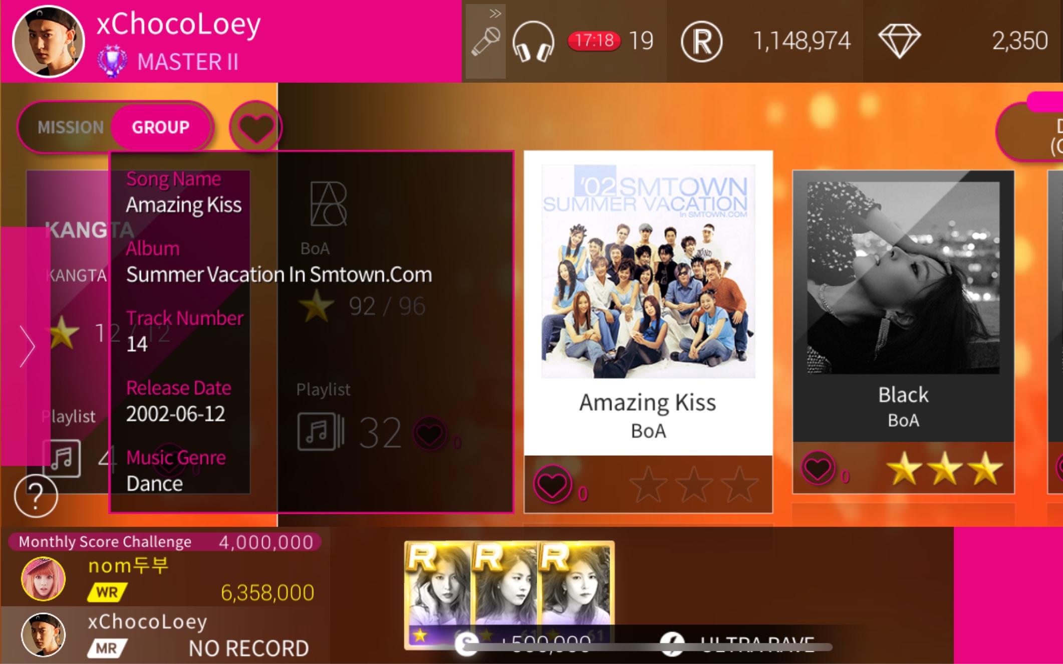 [图]【Amazing Kiss】【BoA】HardMode 3-StarClear SuperstarSMTown