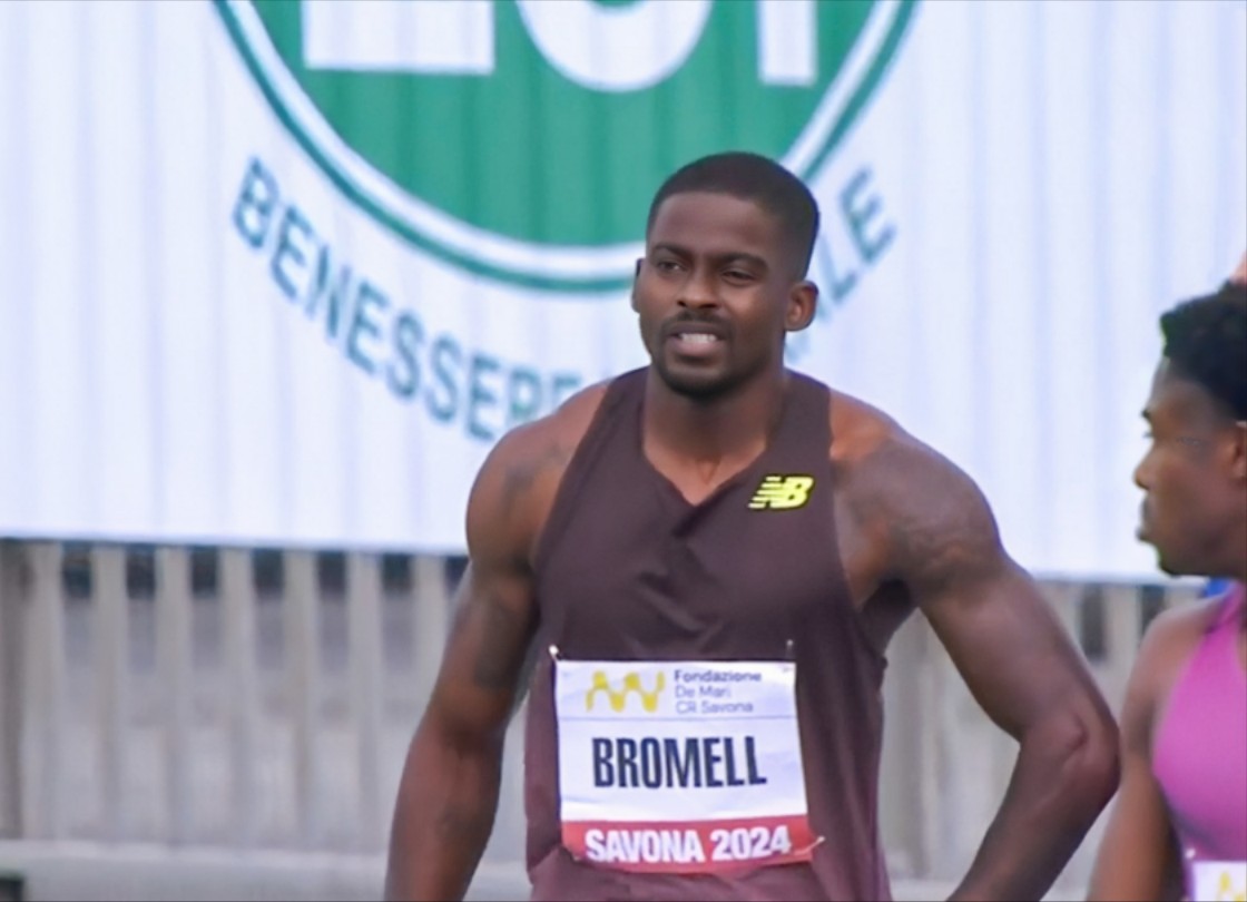 布罗梅尔10.87 ( 1.4) 70米处拉伤 阿祖10.