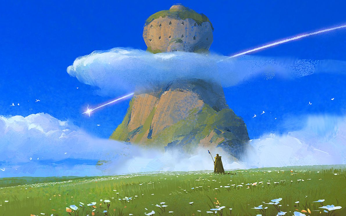 【板绘】山神殿-场景速涂