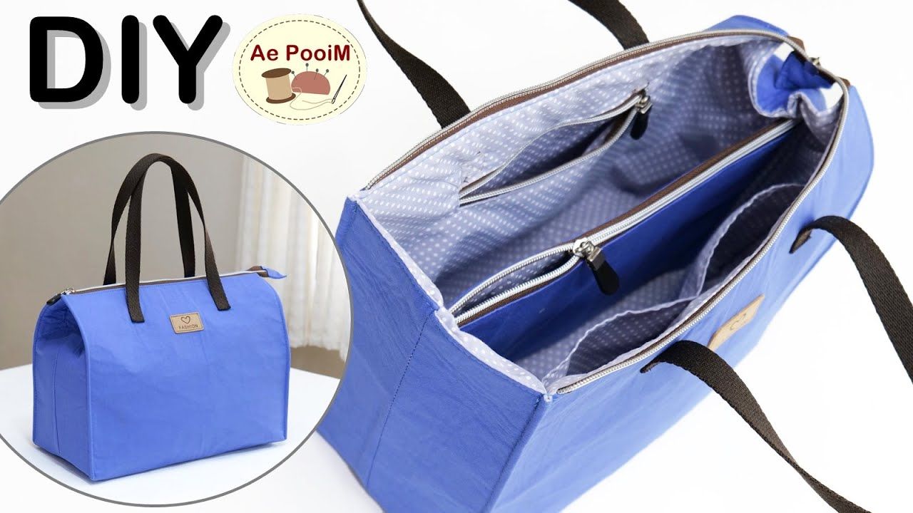 如何制作带内隔层的拉链手提袋,易于遵循的说明