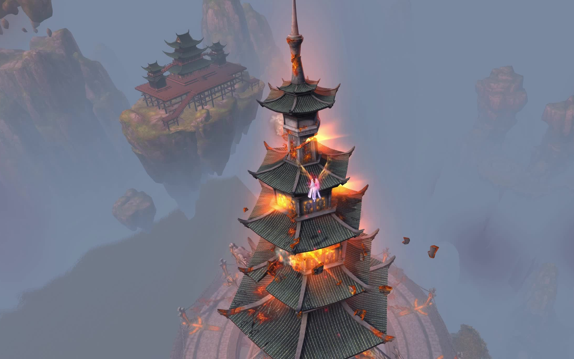 天下3轻功弈剑听雨阁劫锁妖塔顶