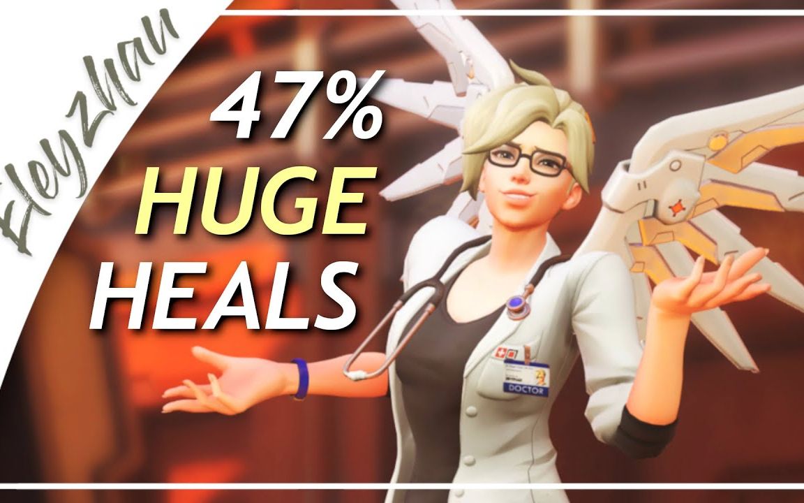 【授权搬运】欧服守望先锋百强天使eleyzhau-0阵亡=47%治疗_哔哩哔哩