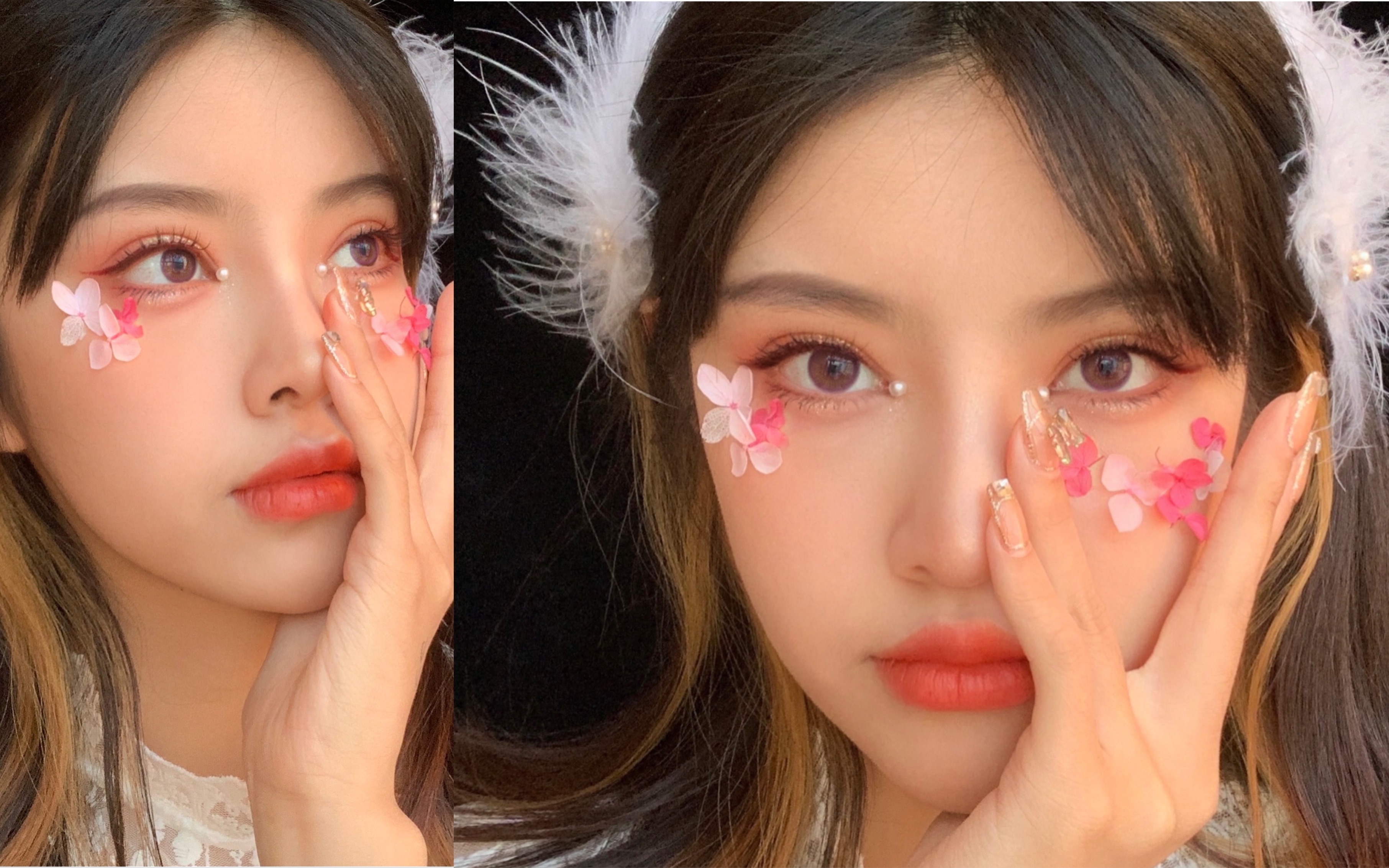 新年开运花瓣妆 新的一年桃花朵朵开!