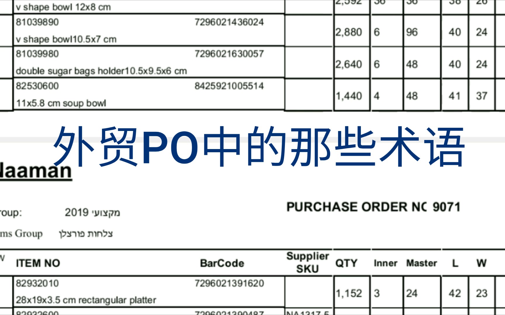 【外贸知识】PO中的商英术语哔哩哔哩bilibili