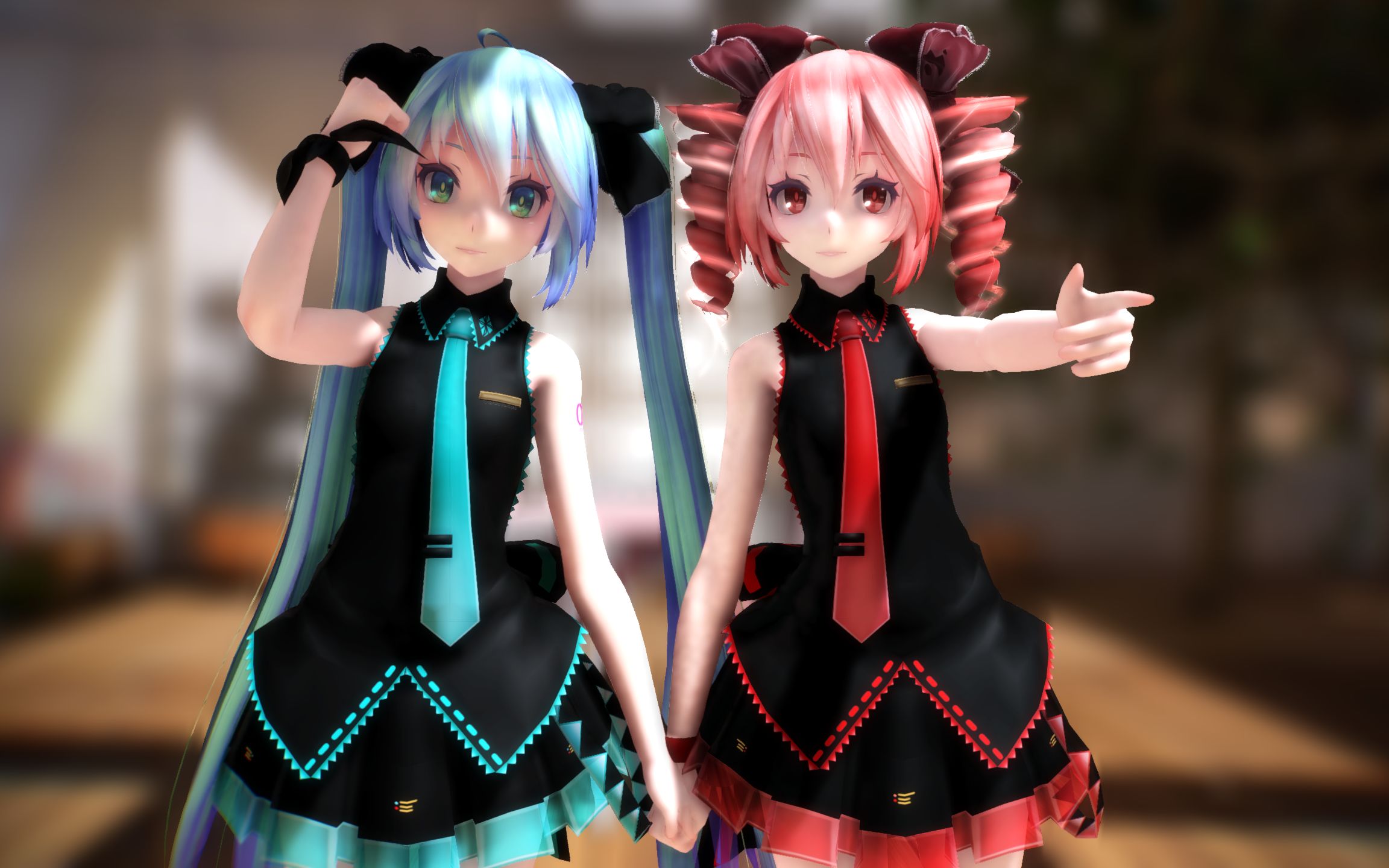 【mmd】tda式初音&重音露背公式服的lamb