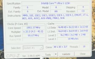 !少见的U~INTEL CORE ULTRA 5 125H处理器默频状态下性能参数和CPUZ测试得分.感谢粉丝“喜欢电脑的乐事啊”提供测试视频!哔哩哔哩bilibili