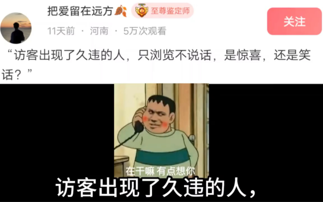 [图]“访客出现了久违的人，只浏览不说话，是惊喜，还是笑话？”