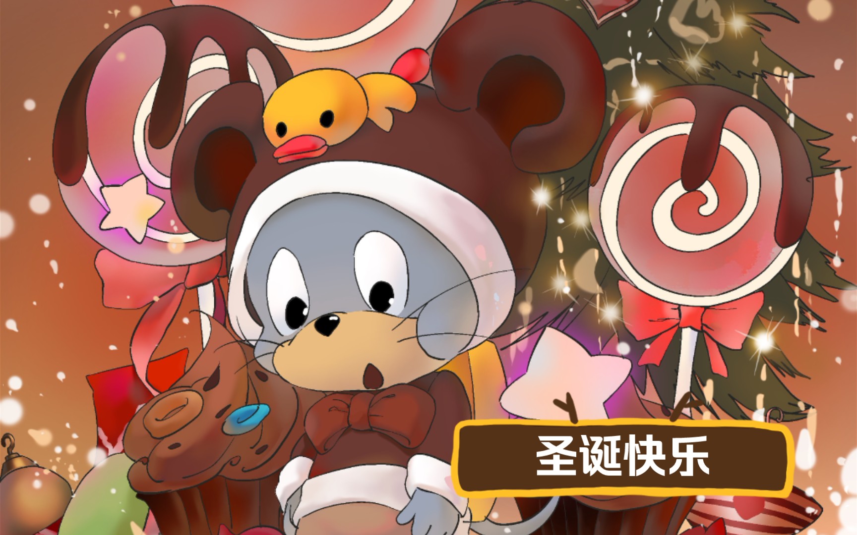 一幅画的过程,泰菲熊宝,圣诞快乐