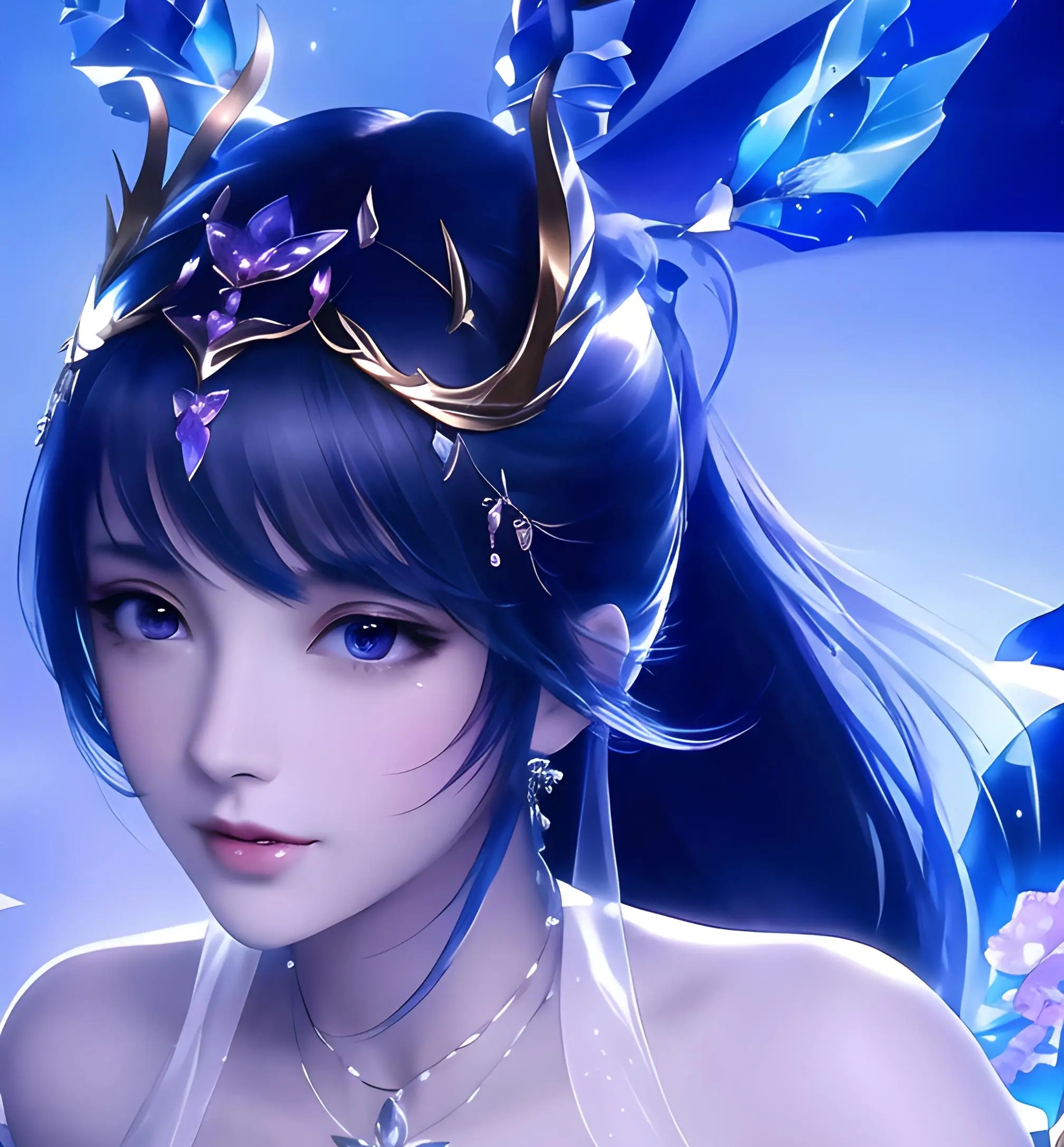 ai绘画|蓝色小舞