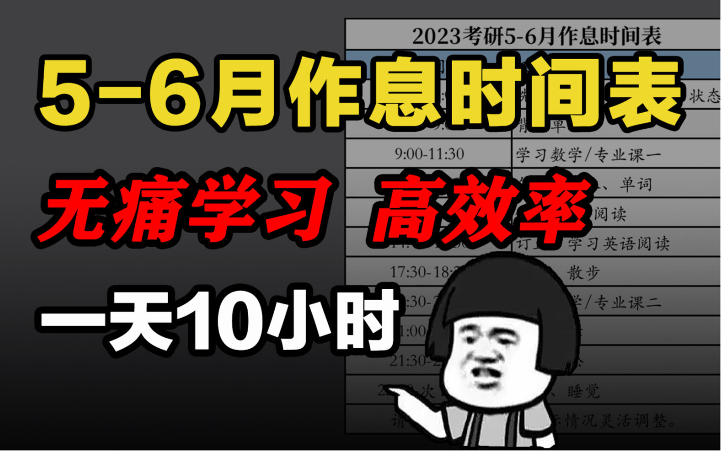 56月作息时间表!无痛考研,每天高效10小时!哔哩哔哩bilibili