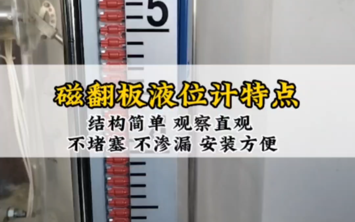 磁翻板液位计结构简单,观察直观,清晰,不堵塞,不渗漏,安装方便,维修成本低 #磁翻板液位计 #磁浮子液位计 #液位计 #化工厂 #电厂哔哩哔哩bilibili