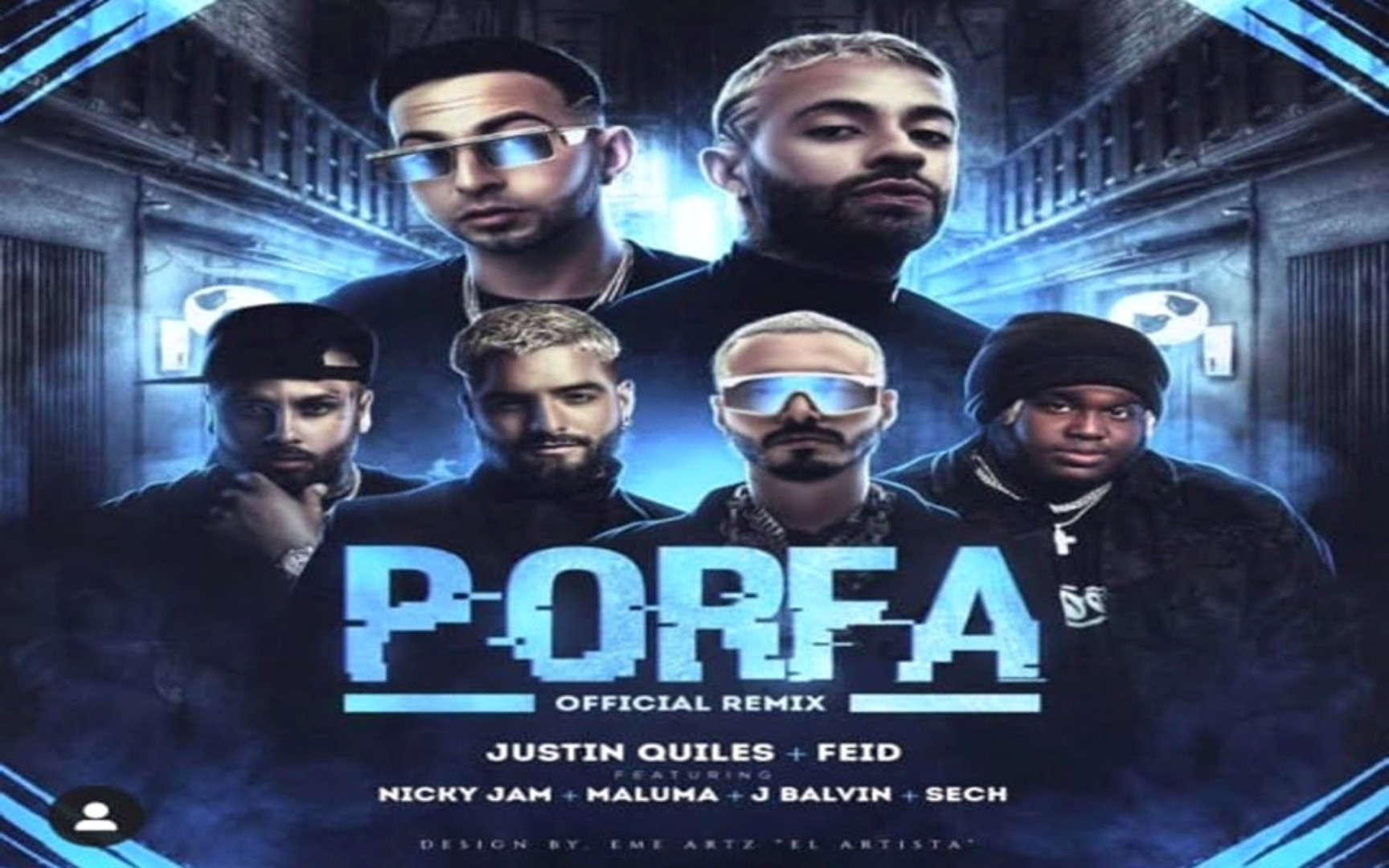 [图]中字|J. Balvin, Maluma,Feid, Justin Quiles,Nicky Jam, Sech - PORFA (Remix)