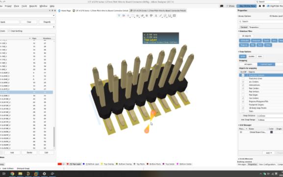 【封装库简介】87. CJT长江连接器A1276系列连接器排针PCB封装库哔哩哔哩bilibili