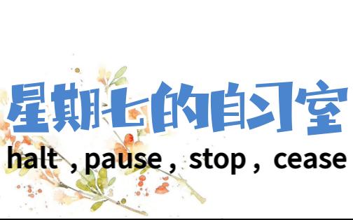 英语四级词汇辨析二六一 halt , pause , stop , cease哔哩哔哩bilibili