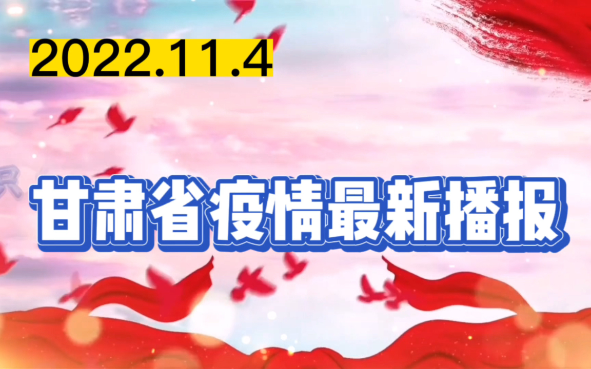 2022.11.4日甘肃省疫情最新播报哔哩哔哩bilibili