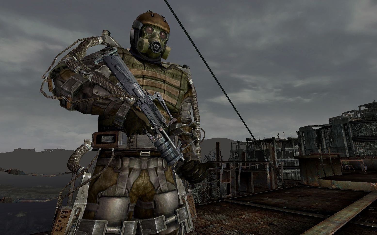 【辐射3】潜行者盔甲与武器【潜行者】mod还是很有趣的