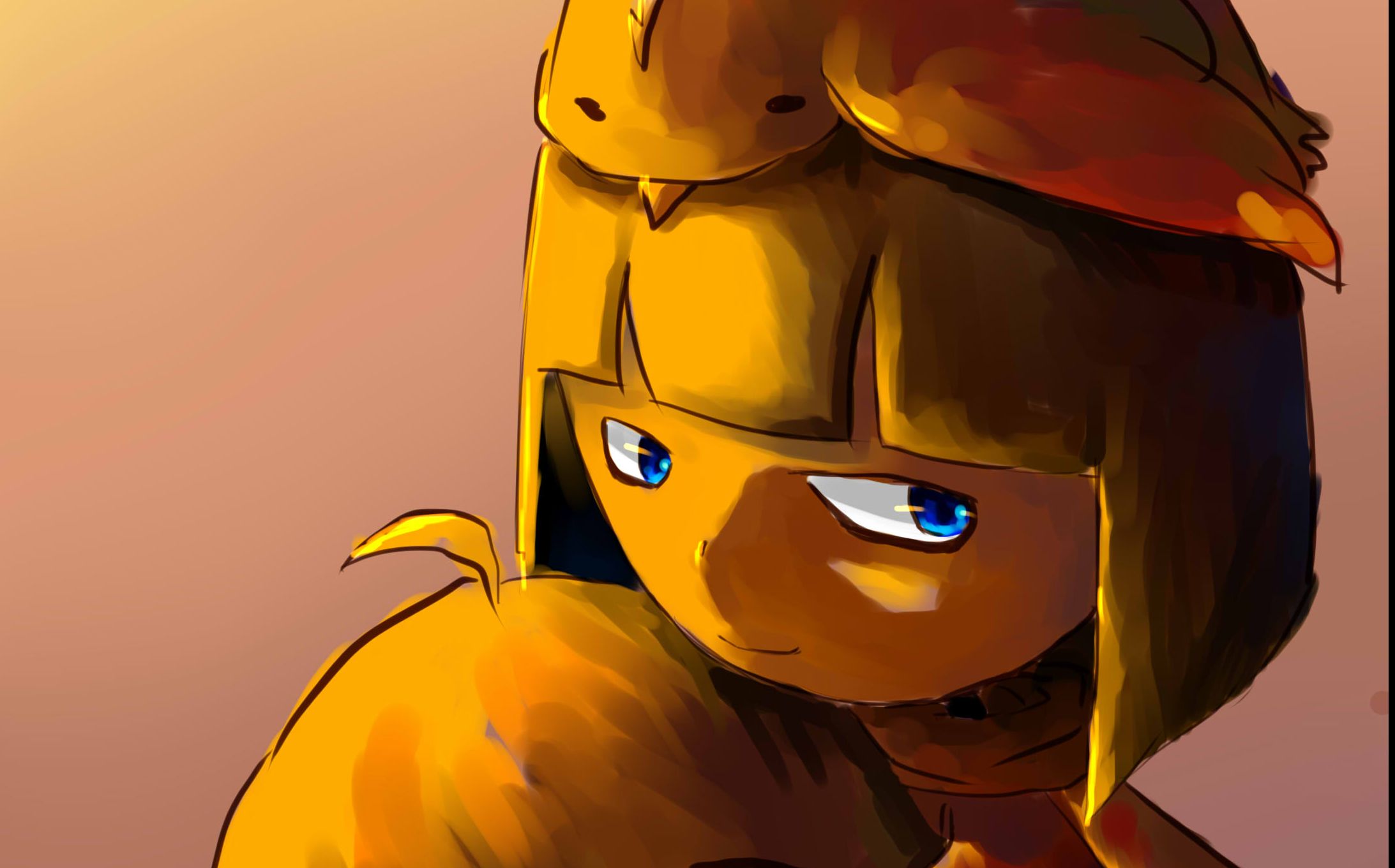 【绘画过程】画只霍星给大家拜年啦