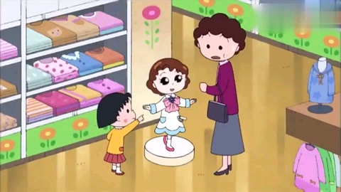 樱桃小丸子之小丸子和妈妈逛商场妈妈却只给姐姐买了新衣服小丸子也