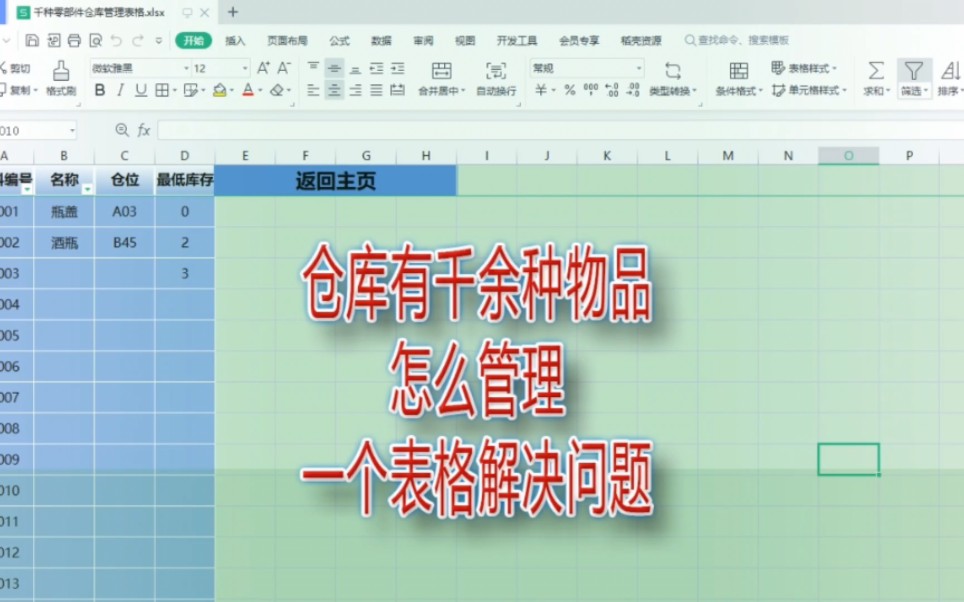[图]仓库有千余种物品怎么管理，一个表格解决问题｜第126记
