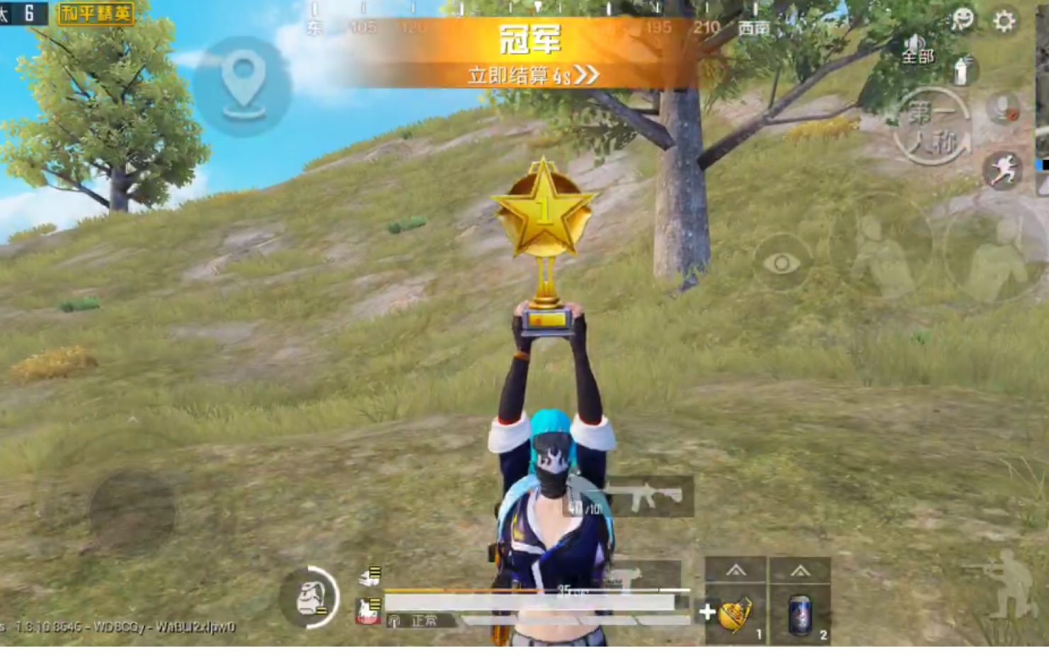 和平精英单排苟王之王终于成功吃鸡