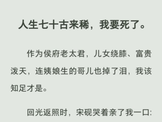 作为人人艳羡的侯府老太君,我重生后的第一件事情就是和离哔哩哔哩bilibili