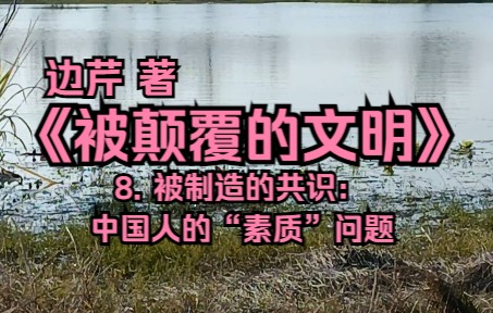 《被颠覆的文明》(边芹 著):8. 被制造的共识:中国人的“素质”问题哔哩哔哩bilibili