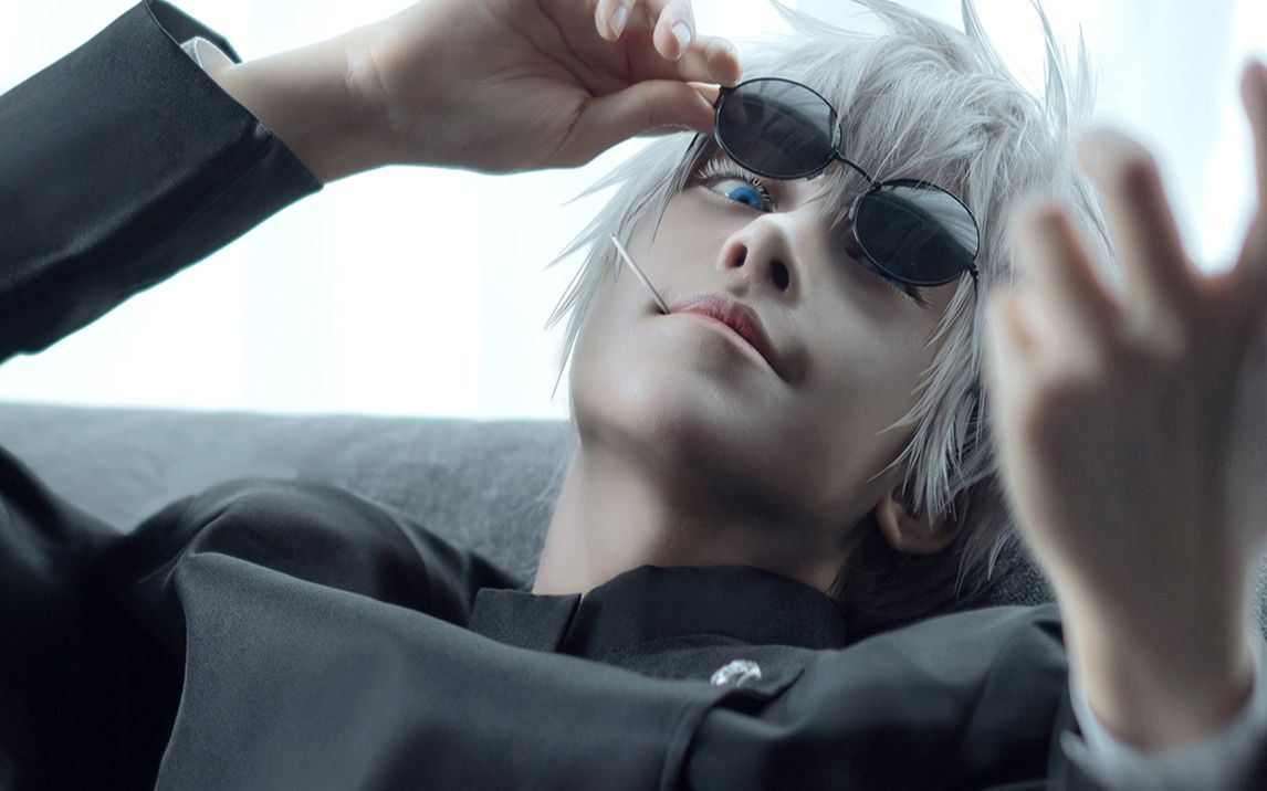 五条悟真人cosplay!_哔哩哔哩_bilibili