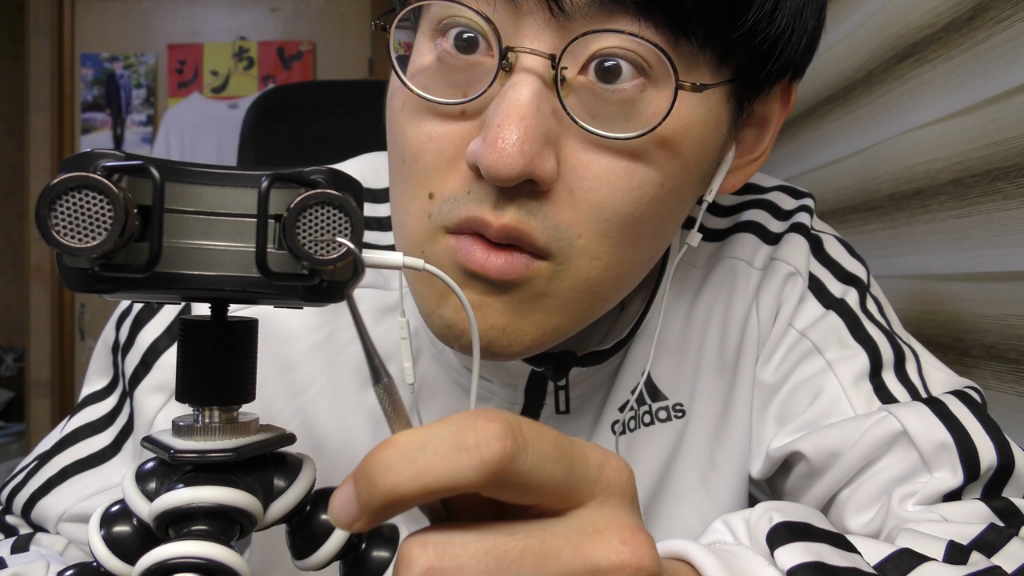 【shinchan助眠】用铁洁牙器嘎吱嘎吱地掏了麦克风的铁耳洞,发出了