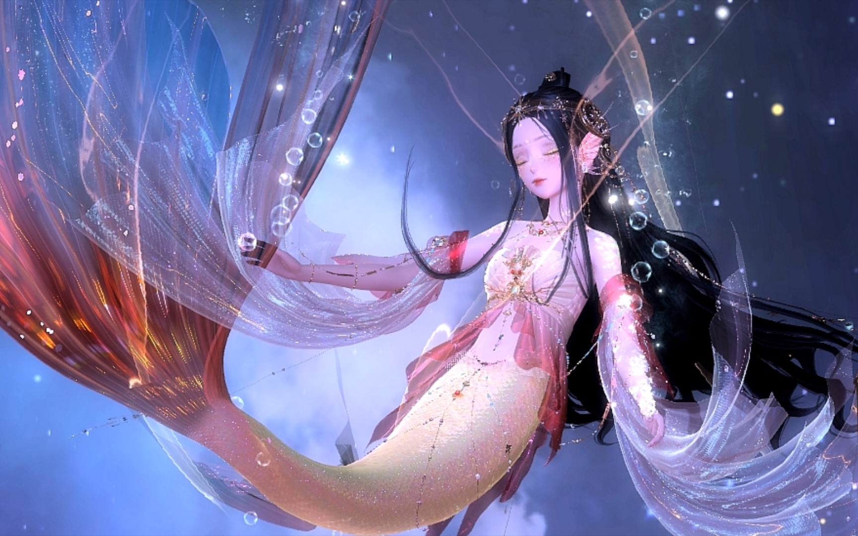 【闪耀暖暖】人鱼 打光神器