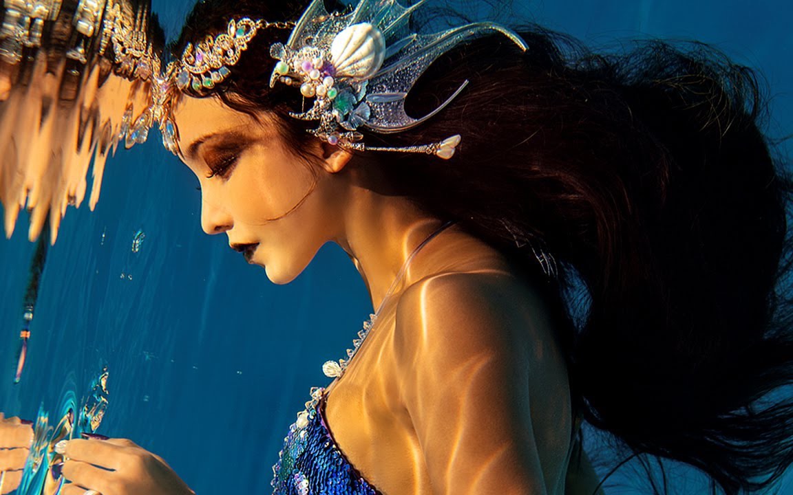 【jella】黑皮宝妈杰拉的深海人鱼妆容 水下拍摄vlog