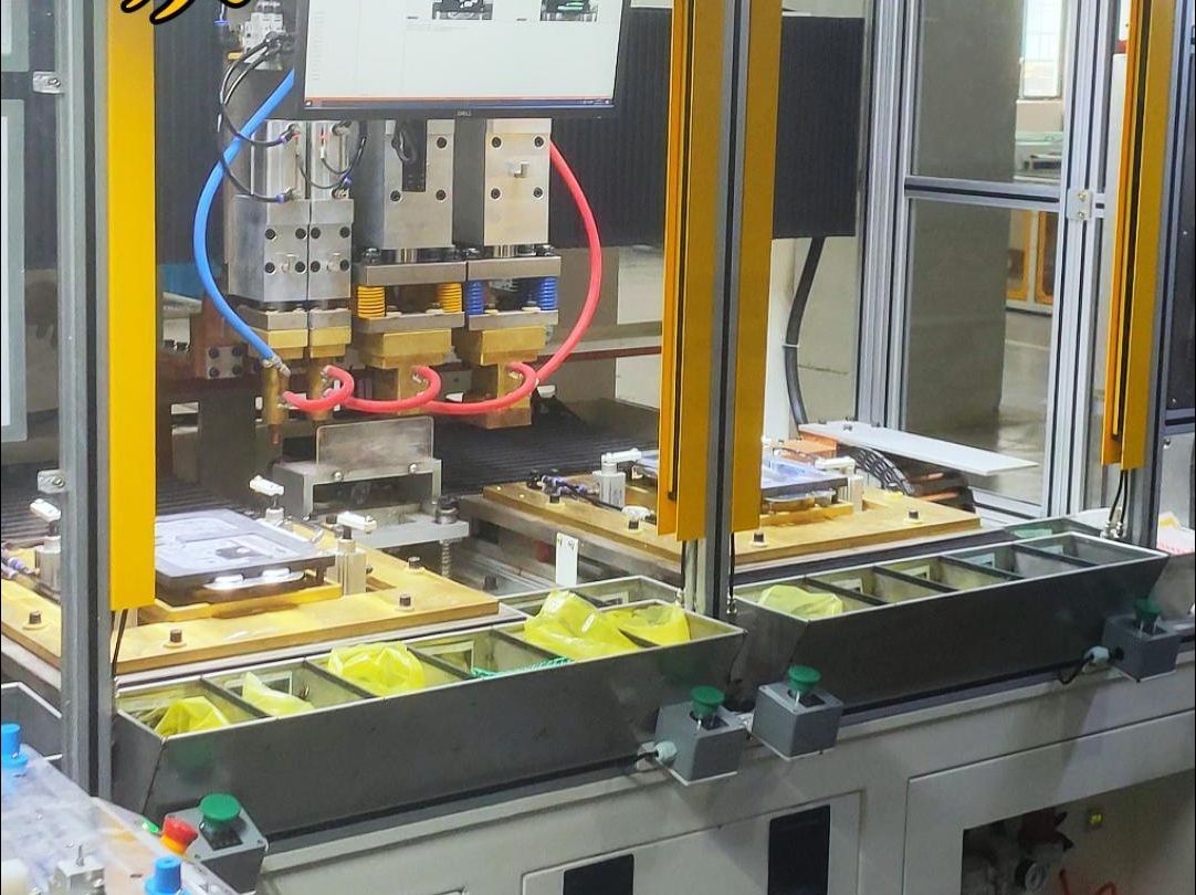 汽车电池防脱道板焊接双工位电阻焊专机 双人一机配合默契#电阻焊设备