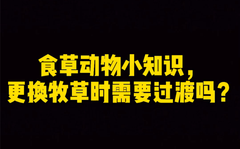 换粮过渡,人尽皆知,对于养兔人来说换草用不用过渡.哔哩哔哩bilibili