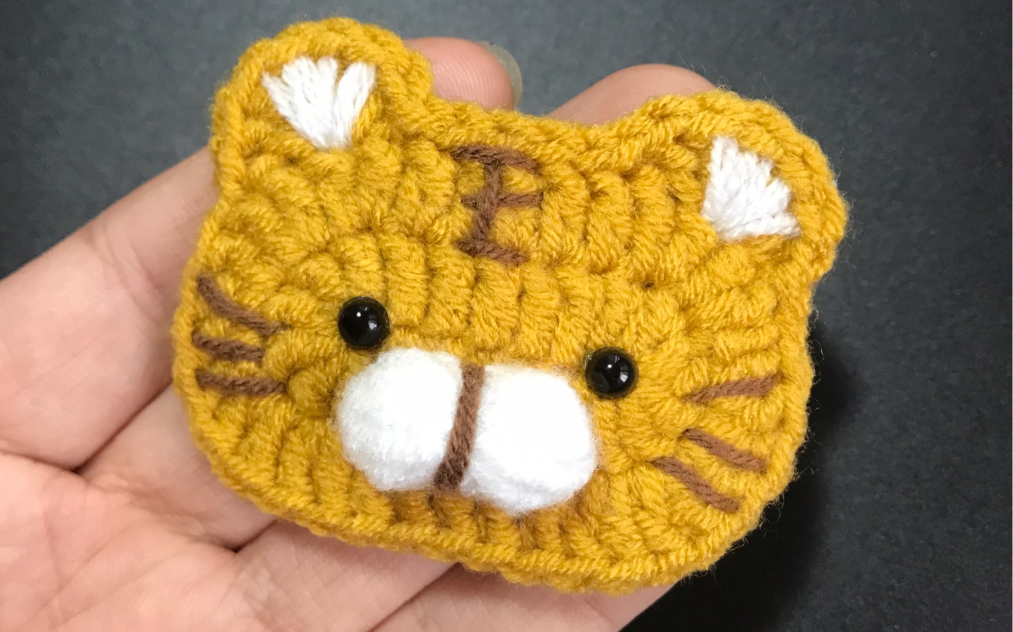 新年小老虎发夹新手钩针视频教程毛线编织手工diy