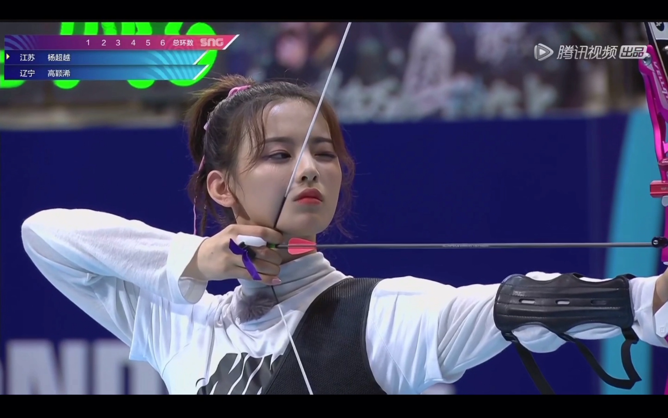 杨超越闭着眼射箭九环合集 获得亚军!厉害了锦鲤!