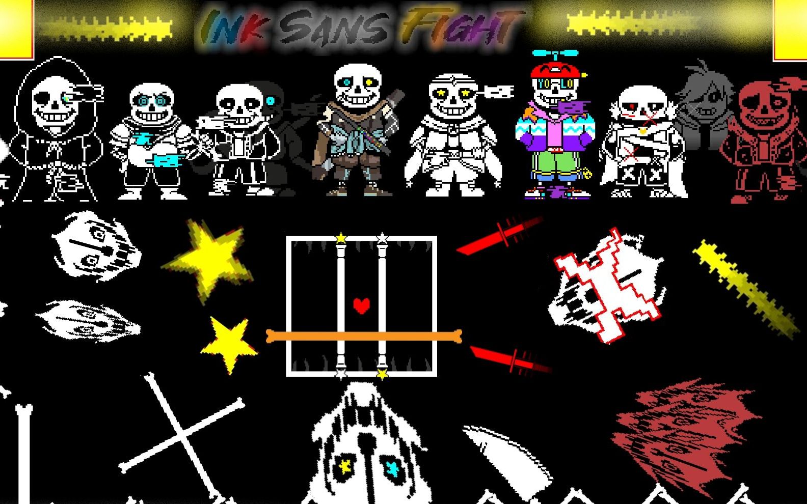 ink!sans fight一阶段通过!