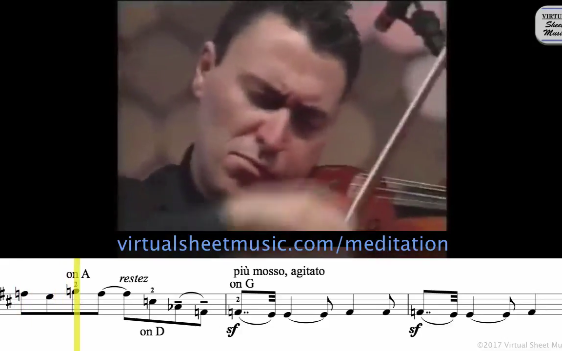 [图]【曲谱同步】马斯涅《沉思》文格洛夫 小提琴 Massenet - Meditation Vengerov