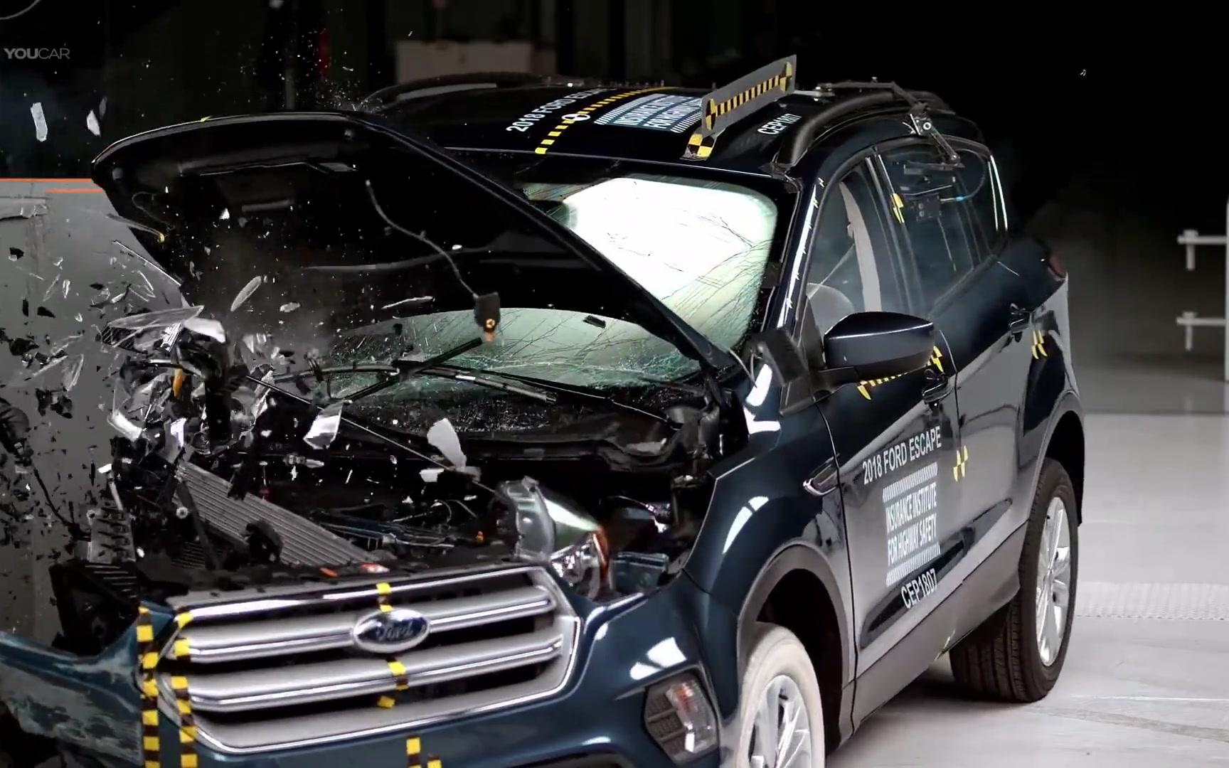 2018 福特翼虎 escape 实车碰撞测试 - 结果不太满意
