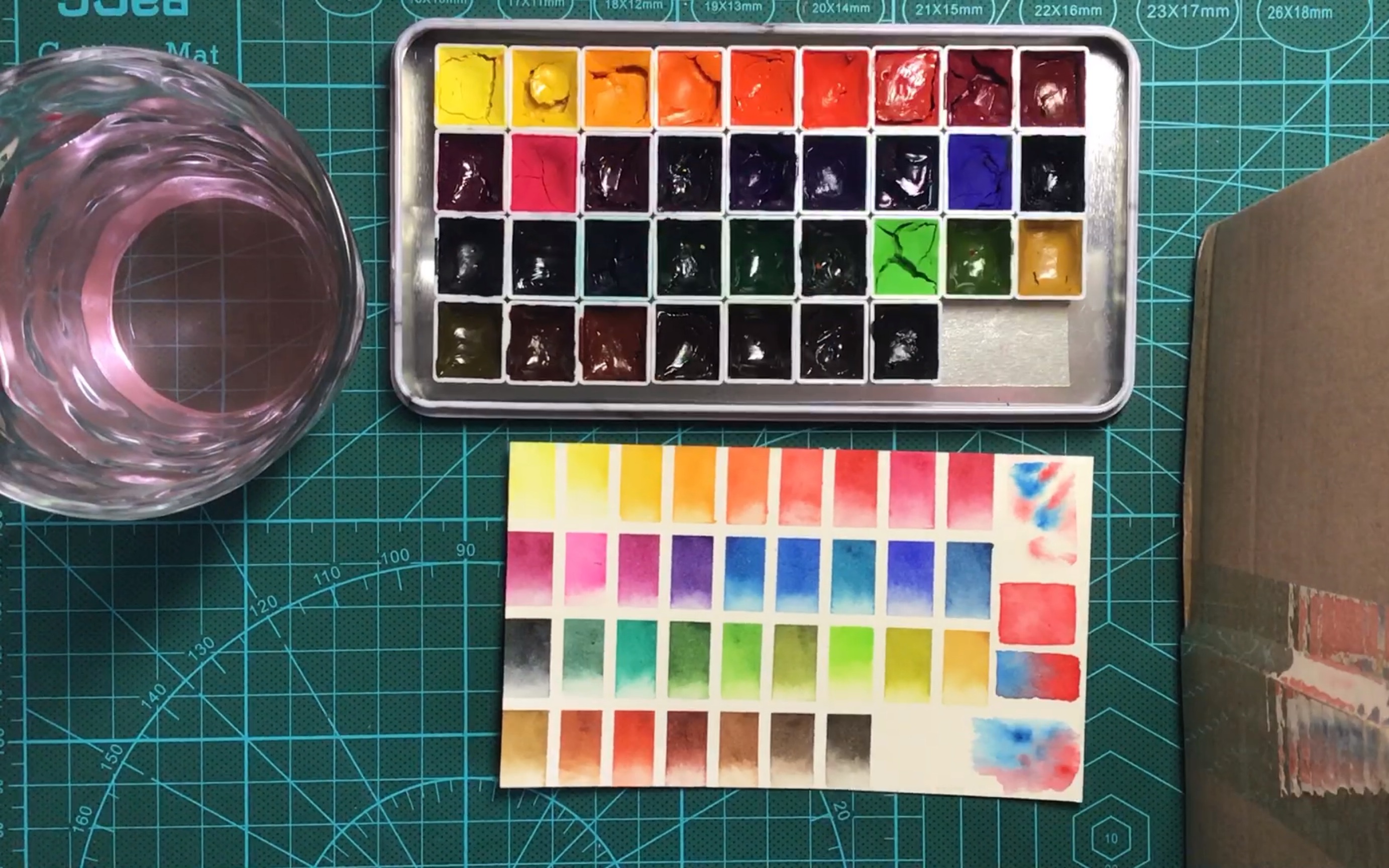 【水彩】美捷乐测评 色卡绘制 心头白月光啊!