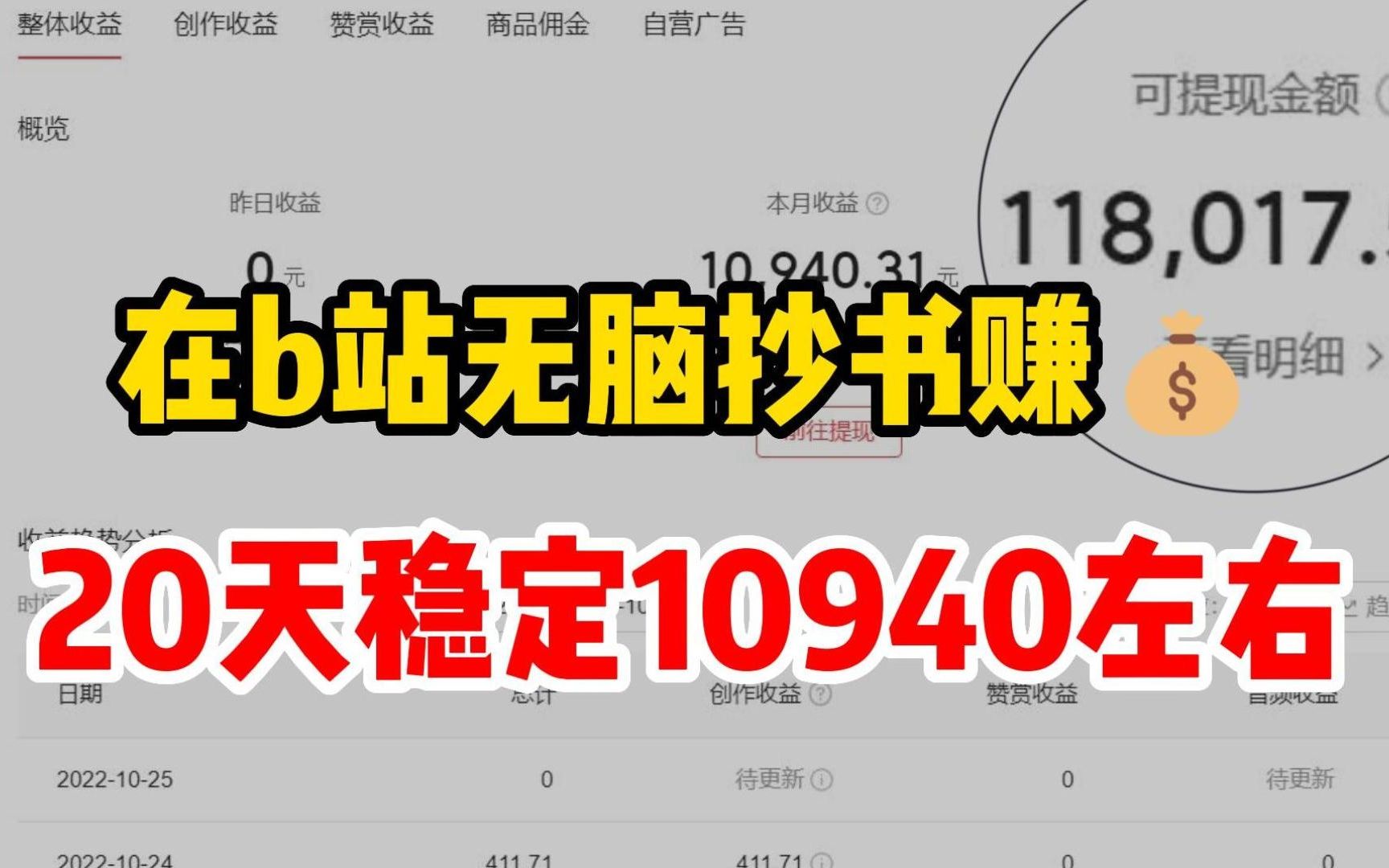 在b站抄书撰钱,一天稳定600左右,方法简单人人可做,分享实操干货!哔哩哔哩bilibili