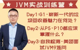 下载视频: 3天杠完JVM：G1-崭新一代的垃圾回收器魅力在何处？从P5-P10你该掌握哪些技术？自测-美团面试JVM9连问？