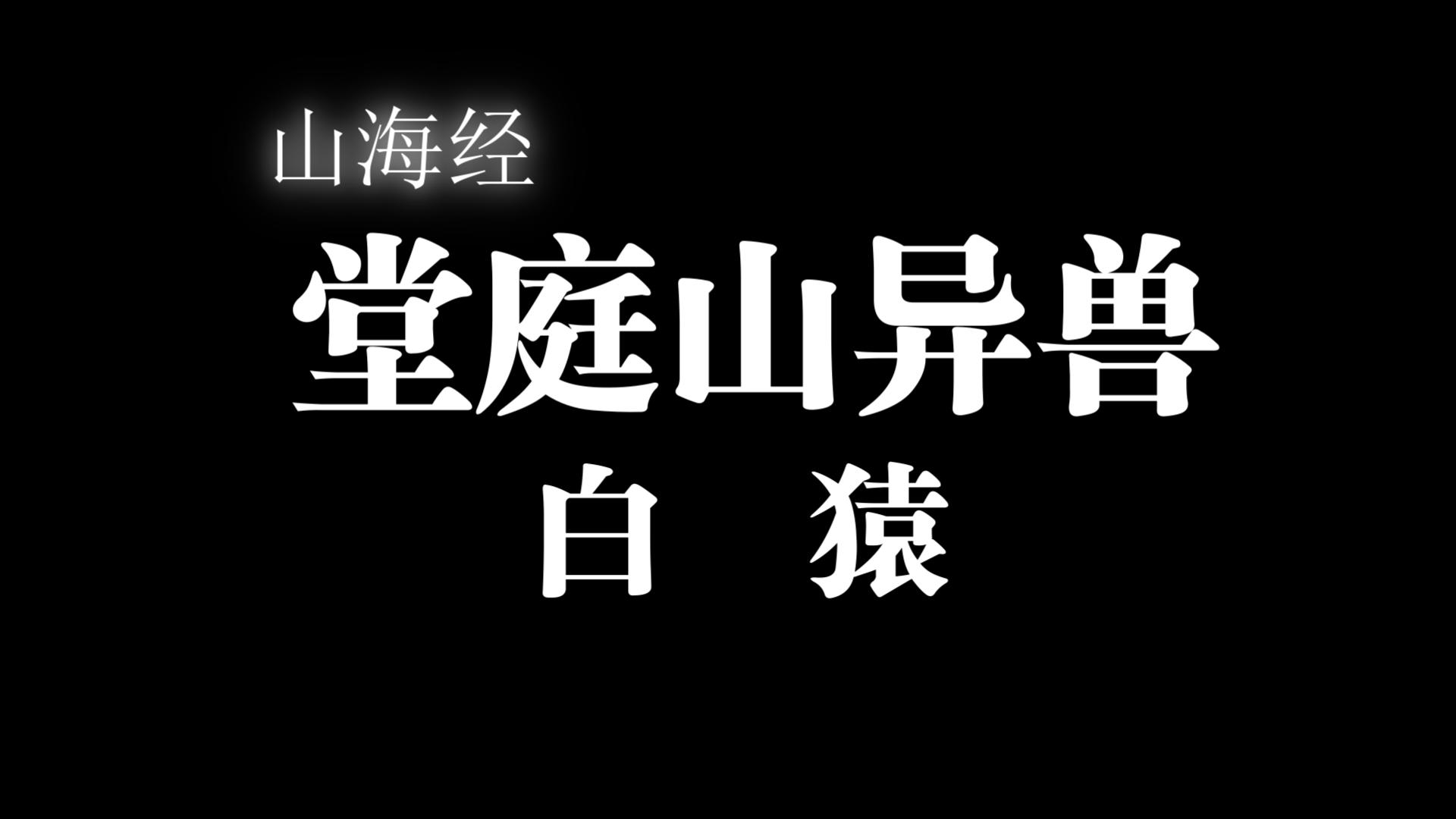 【山海经异兽志】二次元的堂庭山异兽-白猿