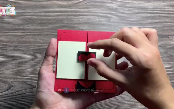 [图]（搬运）LOCKED CARD - Thiệp khoá trượt bí mật siêu xinh - NGOC VANG Handmade