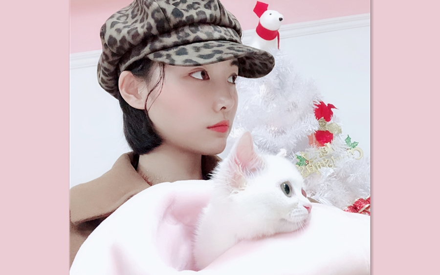 许佳琪q米来看小偶像吸猫母女日常合集