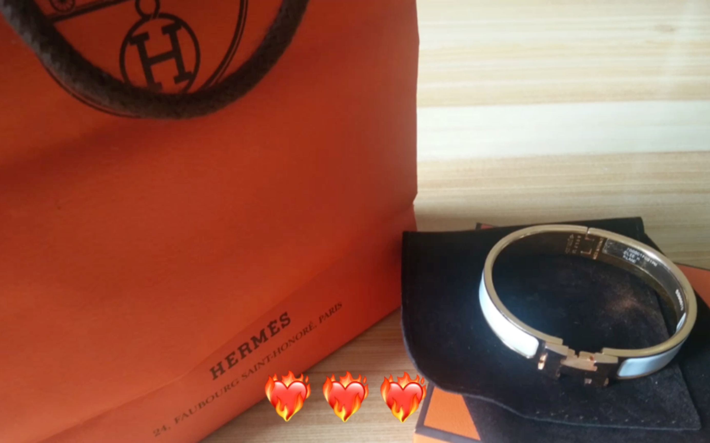 HERMES 爱马仕 Clic H 白金手镯哔哩哔哩bilibili