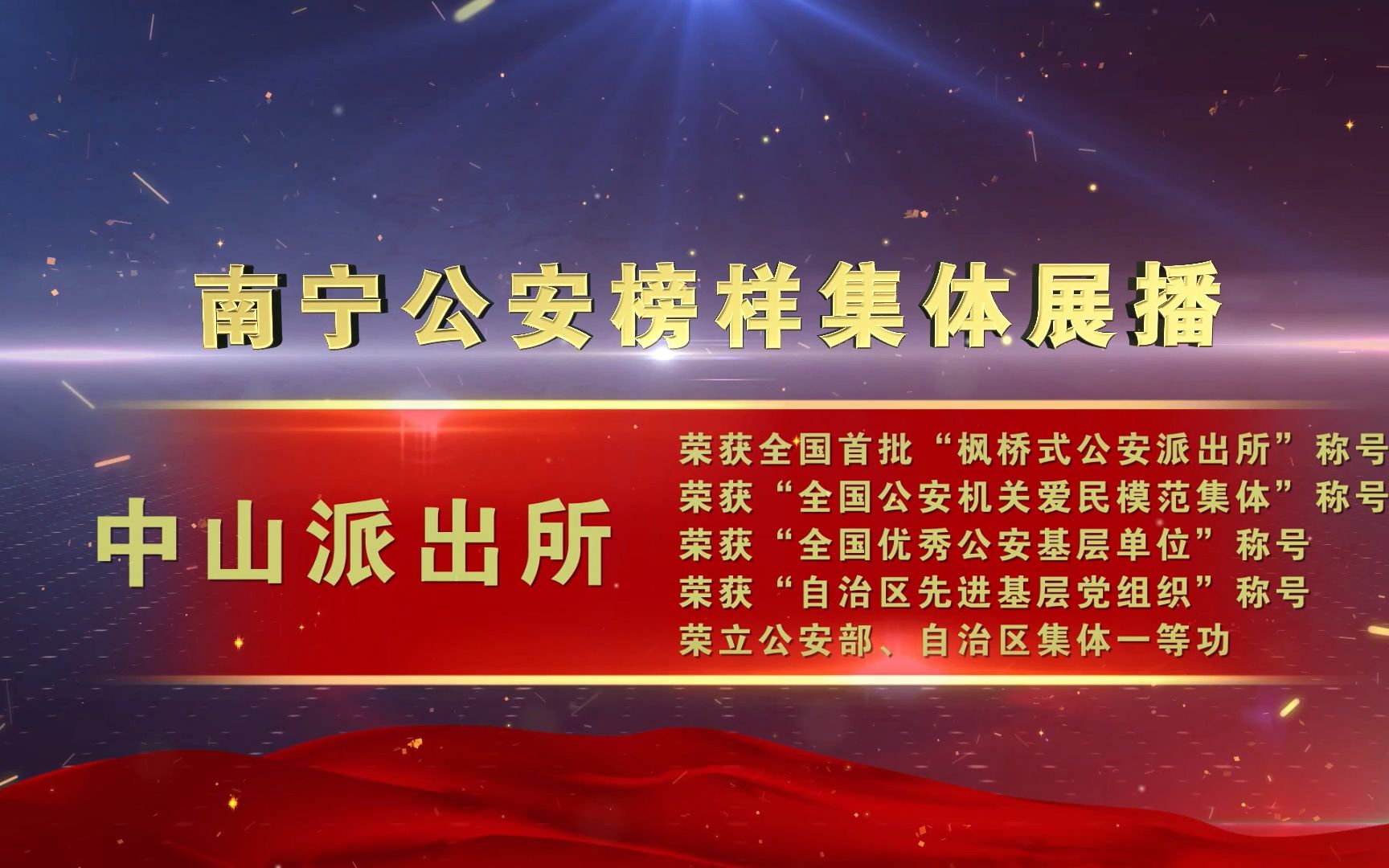 2021年榜样集体:南宁市公安局中山派出所哔哩哔哩bilibili