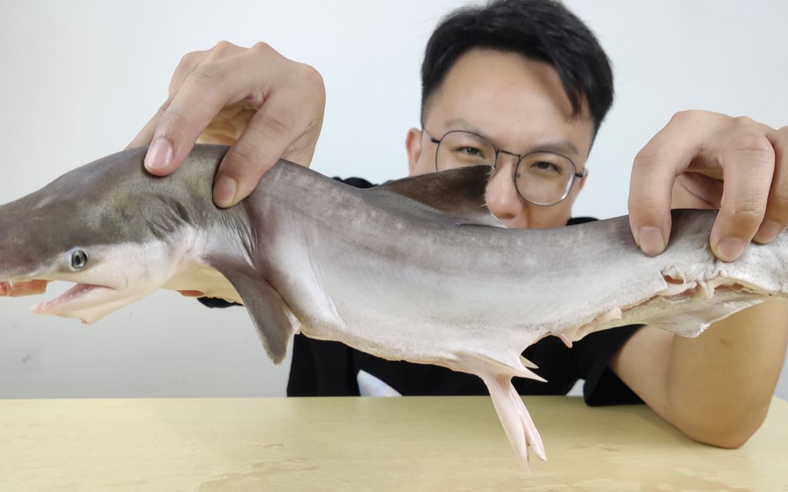 第一次吃鲨鱼好紧张味道有点怪怪的难以描述