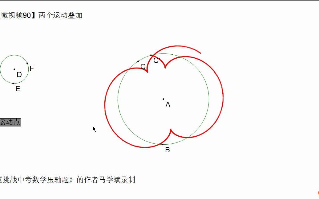 动态演示主动点从动点轨迹(圆上轨迹)哔哩哔哩bilibili